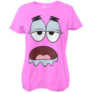 Spongebob Patrick Big Face Girly Tee Damen T-Shirt Pink-L