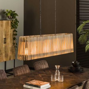 LifestyleFurn Hanglamp Valentijn - Mangohout - 5-lamps