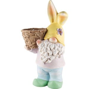 Dekoratief | Bunny gnoom m/bloempot, magnesium, 23x17x44cm | A240902