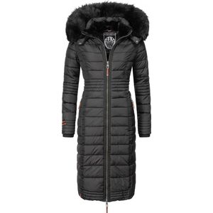 Warm & Waterafstotend Navahoo UMAY - Lange Winterjas Dames - Volwassen - Capuchon - zwart - L