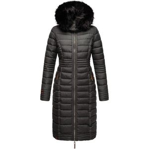 Warm & Waterafstotend Navahoo UMAY - Lange Winterjas Dames - Volwassen - Capuchon - zwart - L