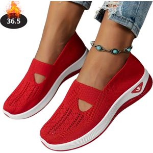 Livano Schoenen Dames - Sneakers - Comfortabel - Slippers - Casual - Volwassen - Rood - Maat 40