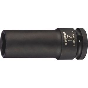 Wurth - 1/2 inch krachtdopsleutel, metrisch, zeskant, lang - Krachtdopsleutel 1/2 inch zeskant, metrisch, lang x 1 st Soort aandrijving Binnenvierkant Sleutelwijdte 13 mm