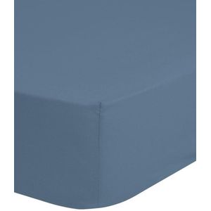 HIP Dekbedovertrek ""uni dessin"" - Blauw - (200x200/220 cm) - Katoen Satijn