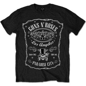 Guns N' Roses - Paradise City Label Heren T-shirt - L - Zwart