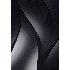 Pochon - Tapijt Plus - Zwart - 150x80x0,6 - Vloerkleed - Laagpolige Vloerkleed - Kortpolige Vloerkleed - Rechthoekige Tapijt - Rechthoekige Vloerkleed
