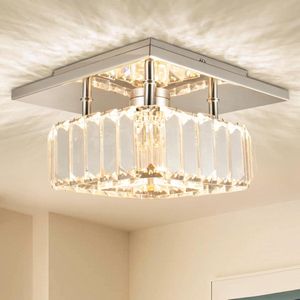 Luxe Kristallen Plafondlamp - Stralend en Elegant - Geschikt voor Slaapkamers, Gangen en Meer - Warm Licht