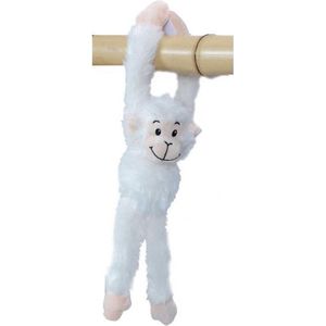 Hang Aap Wit 30 cm (totale lengte 39 cm) - Knuffeldier