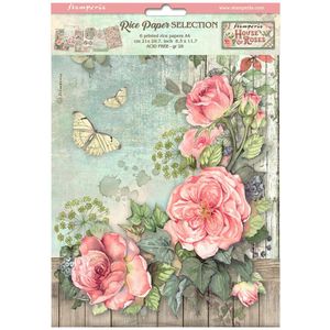 Stamperia - House of Roses A4 Rice Paper Selection (6pcs) (DFSA4XHR)