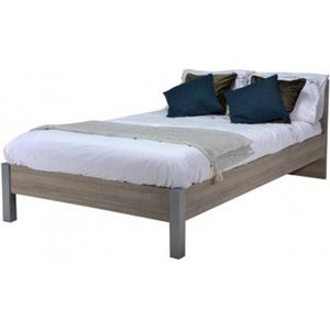 Bedframe 90X210 cm - Donker Grijs Hout - Best