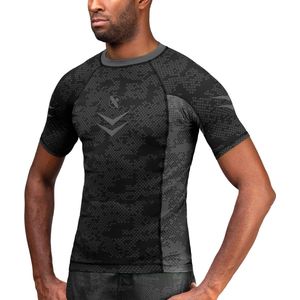 Hayabusa Arrow Ranked Short Sleeve Rashguard - Zwart - maat L