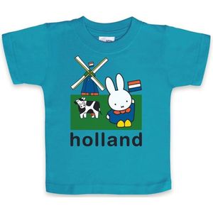 Blauw Nijntje baby t-shirt Holland 74 (6-9 mnd)