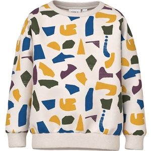 Name it Sweater ecru met allover print multicolor NMMOWEN 98
