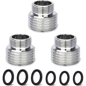 3pcs Male M20mm to Male M16mm Faucet Adapter Kit for Kitchen Aerator - Basin Faucet Adapter Set for Connecting Garden Hose and Water Filter - Standard Hose via Diverter