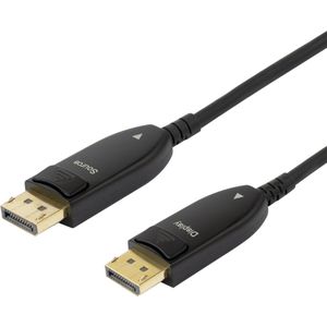Deltaco DP-AOC10 Actieve DisplayPort 1.4 Kabel 10 meter - AOC - 8K 30Hz - Zwart