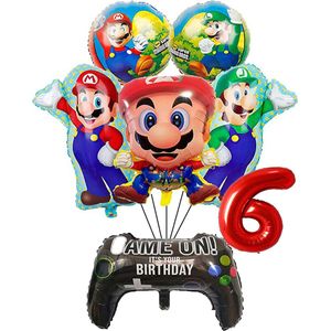 Super Mario ballon set - 60x44cm - Folie Ballon - Super Mario - Luigi - Game - Gaming - Playstation - Xbox- Themafeest - 6 jaar - Verjaardag - Ballonnen - Versiering - Helium ballon