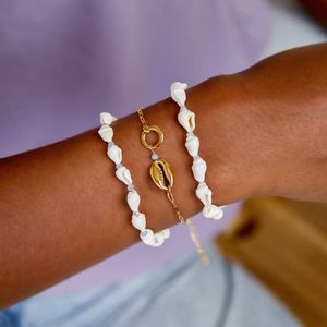 Schelp armband Zilver