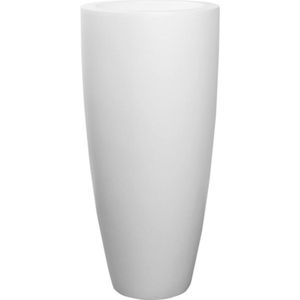 Plantenbak Dax - Mat wit Ø47 x (H)100 cm | Ø47 x (H)100 cm
