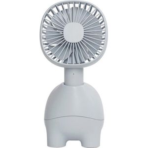 Pet Fan - Mobiele Ventilator - Vaste- en Handventilator - 3 Standen - Blauwgrijs