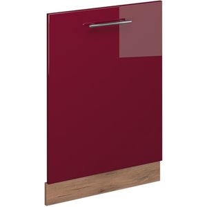 Vicco Fame-LineVoorpaneel vaatwasser – 60 cm zonder werkblad Bordeauxrode hoogglans zonder werkblad