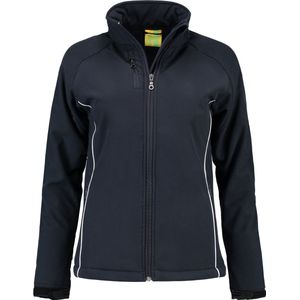 Lemon & Soda Softshell jacket voor dames in de kleur donkerblauw in de maat XL.