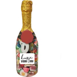 Cadeau champagne fles gevuld met snoep - geschenk - voor haar - Valentijn cadeautje voor haar - Cadeau - Snoep cadeau - Moederdag