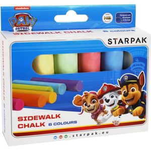 Paw Patrol Stoepkrijt - 6 kleuren - Starpak