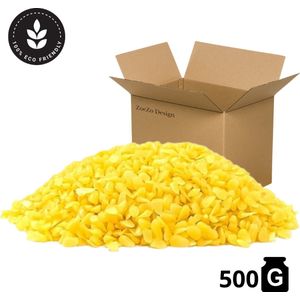 ZoeZo Design - Bijenwas - Geel - Bijenwas Korrels - 500 Gram - 100% Zuiver - Bijenwas kaarsen - Kaarsen maken - Bijenwas wraps maken - Lippenbalsem maken - Zuiveren bijenwas