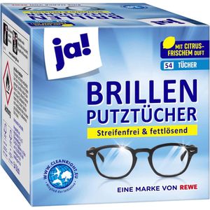 Vochtige Brillendoekjes - Brillendoekjes - Duitse Kwaliteit - Brilpoetsdoekjes - 54 Stuks - Wegwerp Doekjes - Bril Schoonmaken - Brildoek - Hoge Kwaliteit - Microvezel Brillen Doekjes - met Citrus - Leesbril - Zonnebril - Zonnebrildoekjes