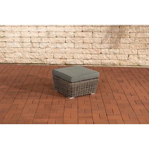 Voetenbank loungeset deluxe - Voor buiten - Kruk - Poef - Tuin - Grijs - 59x59x30cm