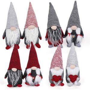 Kerstdecoratie kabouter 8 stuks Zweedse kabouter kerstkabouter voor familie Pasen Kerstmis - 20cm