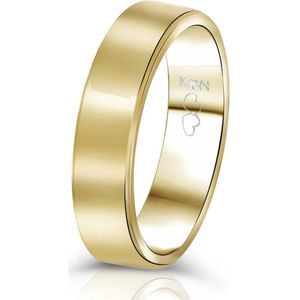 Lucardi Heren Vriendschapsring Marrakech - Ring - Vaderdag Cadeau - Staal - Goudkleurig