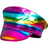 Boland - Pet Kapitein Rainbow Multi - 58 - Volwassenen - Unisex - Pride