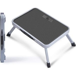 Opvouwbare opstapkruk voor caravan - camping opstapladder voor camper keuken - draagbaar en sterk met 150 kg gewichtslimiet