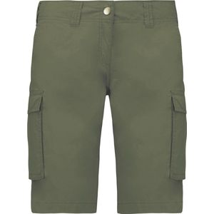 Kariban Lichte damesbermuda met diverse zakken K756 - Light khaki - 32 NL (34 FR)