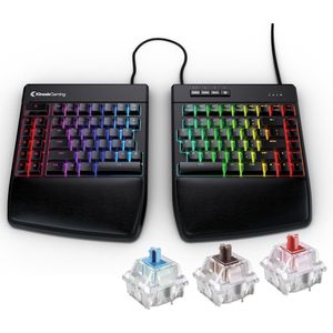 Kinesis freestyle edge RGB cherry MX - toetsenbord gaming - gesplitst - ergonomisch - rood - QWERTY - bedraad