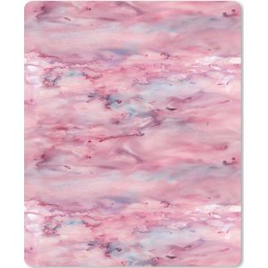 Muismat Groot - Alcohol inkt - Marmer print - Roze - Patronen - 30x40 cm - Mousepad - Muismat