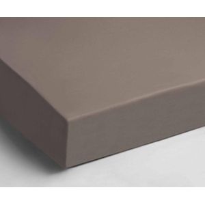 Heerlijk Zachte Eenpersoons Hoeslaken Velours Taupe | 80/90x200/210/220 | Soepel En Luxe | Uitstekende Kwaliteit