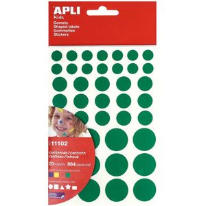 Apli Kids Gekleurde Stickers - 5 vormen - Blauw | Geel | Rood | Groen