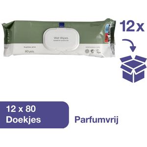 Abena Reinigingsdoekjes Ongeparfumeerd 960 Stuks - XXL 20x27cm - Vochtige Reinigingsdoekjes in Hersluitbare Verpakking - Milde Lotion en Zacht Voor de Huid - Zonder Parfum en Kleurstoffen