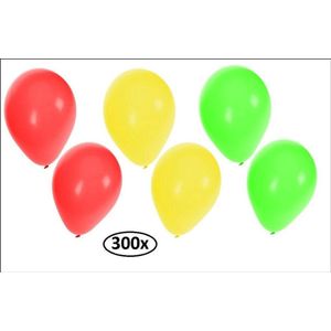 Ballonnen groen, rood en geel