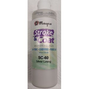 Stroke & coat glazuur voor klei SC060 Silver lining