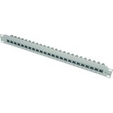 Telegärtner 100007007 24 poorten Netwerkpatchpaneel 483 mm (19) CAT 6A 1 HE Grijs-wit (RAL 7035) Ingericht
