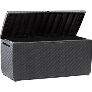 Keter Opberbox Capri - 305L Wielen Vergrendelbaar - Antraciet
