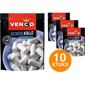 Venco Schoolkrijt Drop 10 zakken à 225g Snoep Geslaagd - Zachte Zoete drop - Stazak