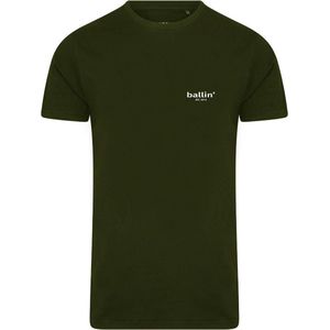 Ballin Est. 2013 - Heren Tee SS Small Logo Shirt - Groen - Maat XL