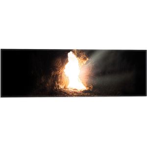 WallClassics - Vlag - Licht aan het Einde van de Tunnel - 60x20 cm Foto op Polyester Vlag