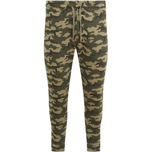 Joggingbroek/Sportbroek/Relaxbroek, Heren, camouflage groen, maat S