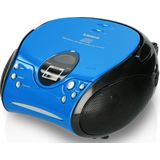 Lenco SCD-24 - Draagbare radio CD speler met AUX-uitgang - Blauw