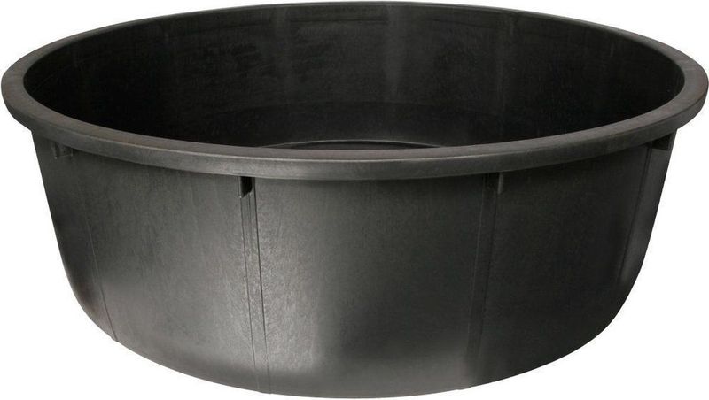 275 liter Kuip Plat - Rond - Zwart